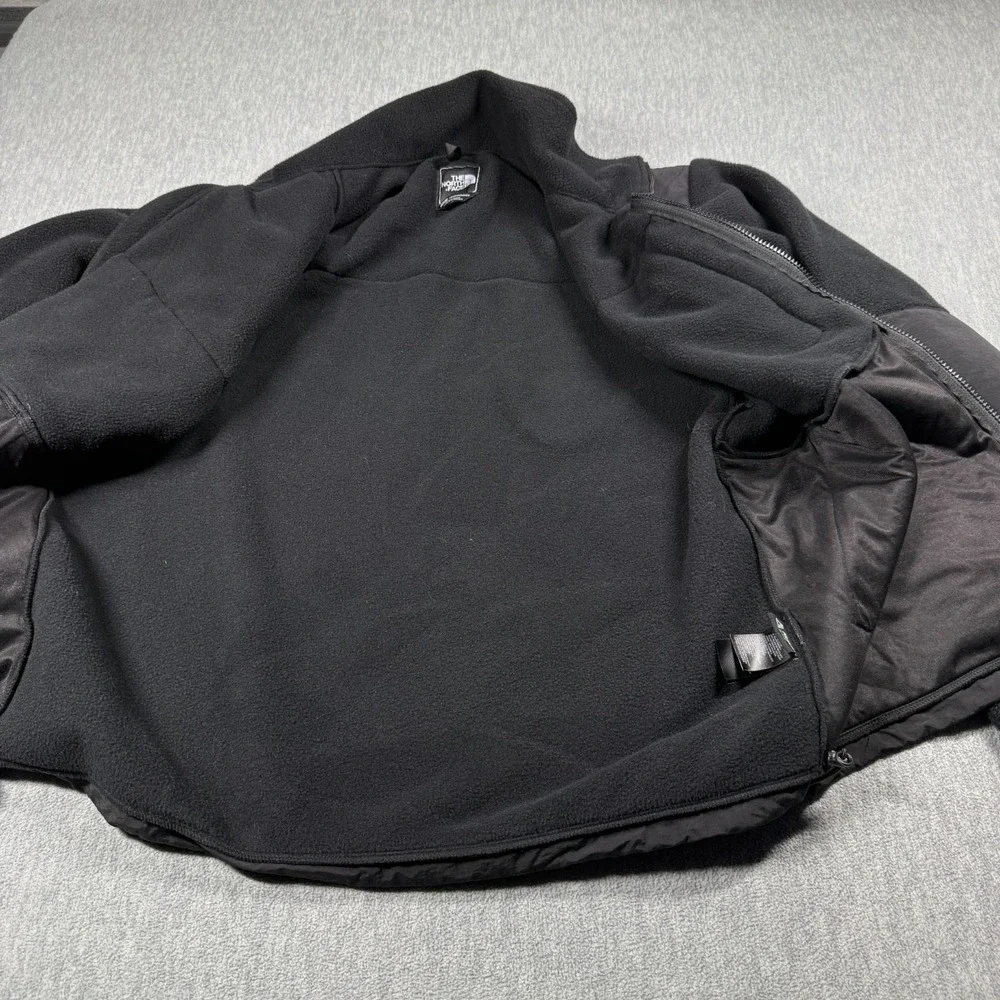 The North Face Jacket Mens Large Black Denali Full Zip Polartec Fleece Utility